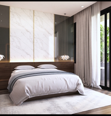 Tăng thẩm mỹ cho phòng ngủ nhờ vách gỗ ốp tường (P2)
